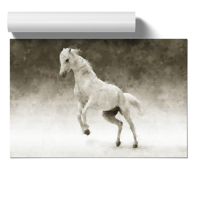 White Horse Vol.1 - Unframed Graphic Art East Urban Home Size: 30cm H x 42cm W x 0.1cm D on Productcaster.