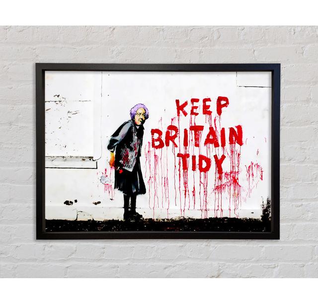 Keep Britain Tidy Framed Print Ebern Designs Size: 84.1cm H x 118.9cm W x 3.3cm D, Format: Black Framed Canvas on Productcaster.