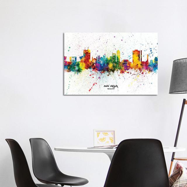 Ann Arbor Michigan Skyline Splash-1PC6 Ophelia & Co. Size: 66.04cm H x 66.04cm W on Productcaster.