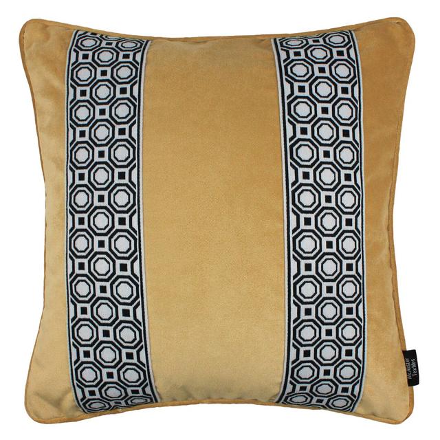 Square Throw Cushion McAlister Textiles Size: 60cm H x 60cm W x 1cm D, Colour: Ochre Yellow on Productcaster.