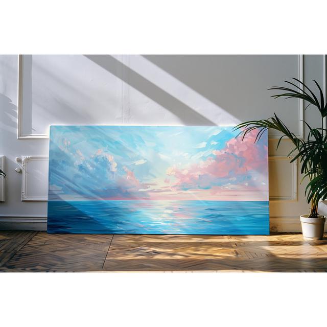 Leinwandbild gerahmt 120x60 cm Blaues Meer PaulSinusArt on Productcaster.