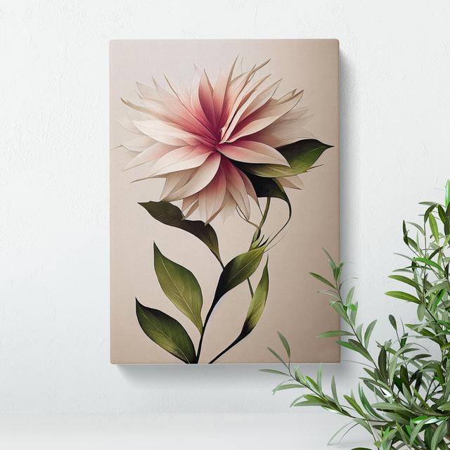 The Appealing Flower - Wrapped Canvas Graphic Art Marlow Home Co. Size: 60cm H x 35cm W x 3cm D on Productcaster.