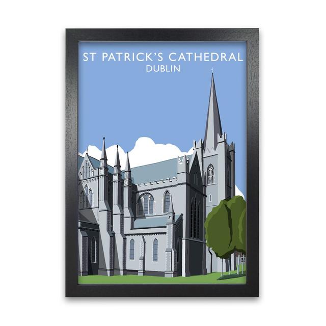 'St Patrick's Cathedral Dublin' Framed Graphic Art Print 17 Stories Frame Options: Black, Size: 42 cm H x 297 cm W x 3 cm D on Productcaster.