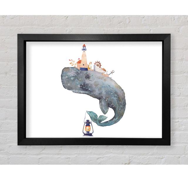 The Seaside Whale - Single Picture Frame Art Prints Longshore Tides Size: 84.1cm H x 118.9cm W x 3.4cm D on Productcaster.