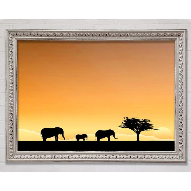 Elephant Paradise Framed Print Bright Star Size: 21cm H x 29.7cm W x 3cm D on Productcaster.