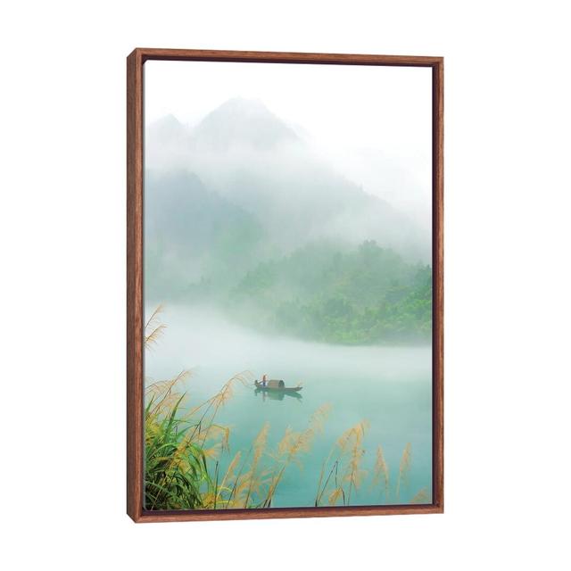 Fog Sprinkle The East River by Hua Zhu - Floater Frame Print on Canvas Union Rustic Format: Black Floater Framed, Size: 66.04cm H x 45.72cm W x 3.81cm on Productcaster.