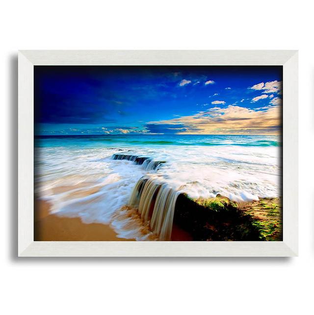 Spill of the Ocean Waves - Single Picture Frame Art Prints House of Hampton Size: 21cm H x 29.7cm W x 10cm D on Productcaster.