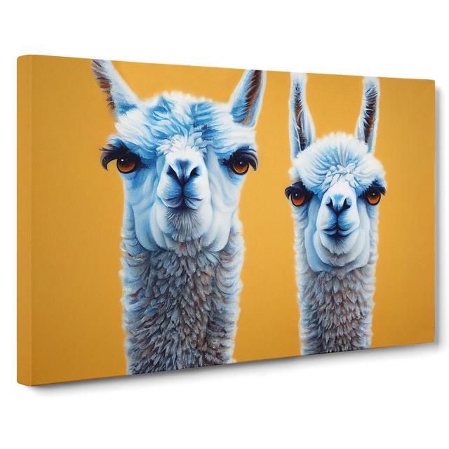 Soulful Llamas - Wrapped Canvas Photograph Latitude Run Size: 50cm H x 76cm W x 3cm D on Productcaster.