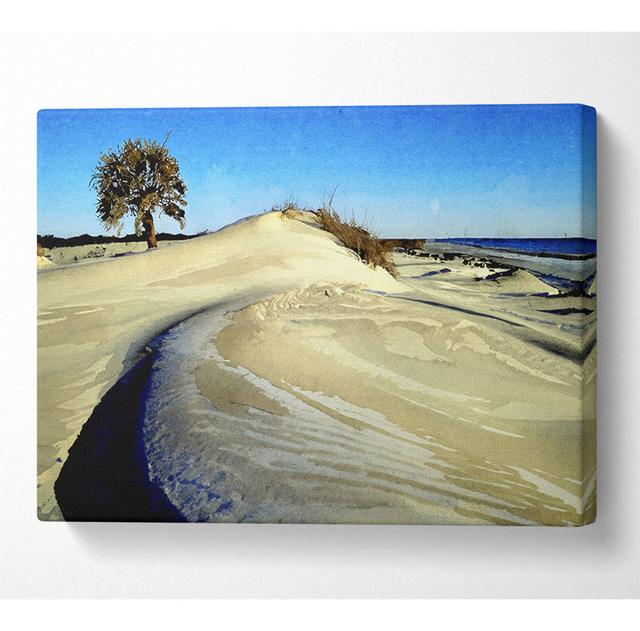 Desert Lonesome Tree - Wrapped Canvas Art Prints House of Hampton Size: 81cm H x 121.9cm W x 10cm D on Productcaster.