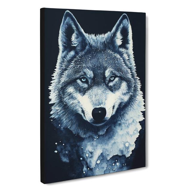 Winter Wolf Art No.1 - Print Alpen Home Format: Wrapped Canvas, Size: 60cm H x 40cm W x 3cm D, Matte Colour: No Matte on Productcaster.