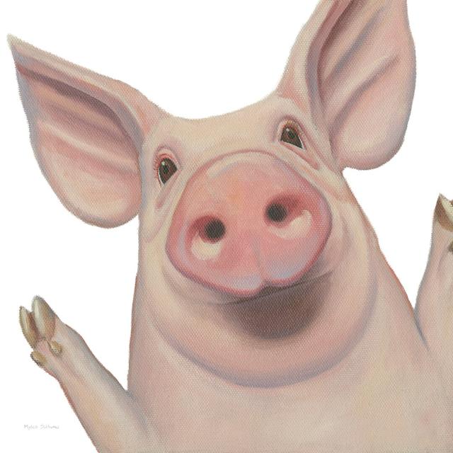 Bacon, Bits and Ham III by Myles Sullivan - Wrapped Canvas Painting Print August Grove Size: 91cm H x 91cm W x 3.8cm D on Productcaster.