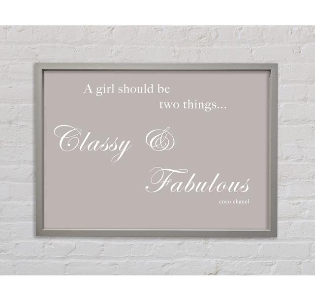 Classy N Fabulous Beige Framed Print Happy Larry Size: 84.1cm H x 118.9cm W x 3.3cm D, Colour: Beige on Productcaster.