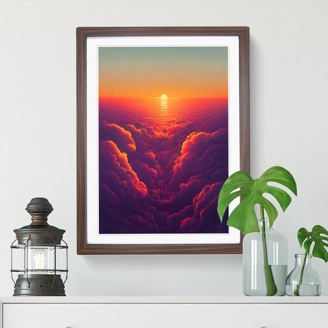 Cloudy Sunset No.3 - Picture Frame Graphic Art Metro Lane Size: 46cm H x 34cm W x 2cm D, Frame Colour: Walnut on Productcaster.