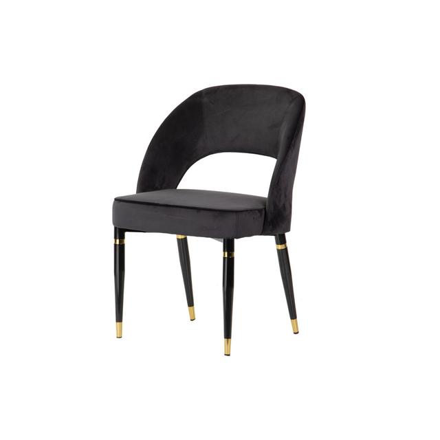 Upholstered Dining Chair Ethan Chloe Upholstery Colour: Black on Productcaster.