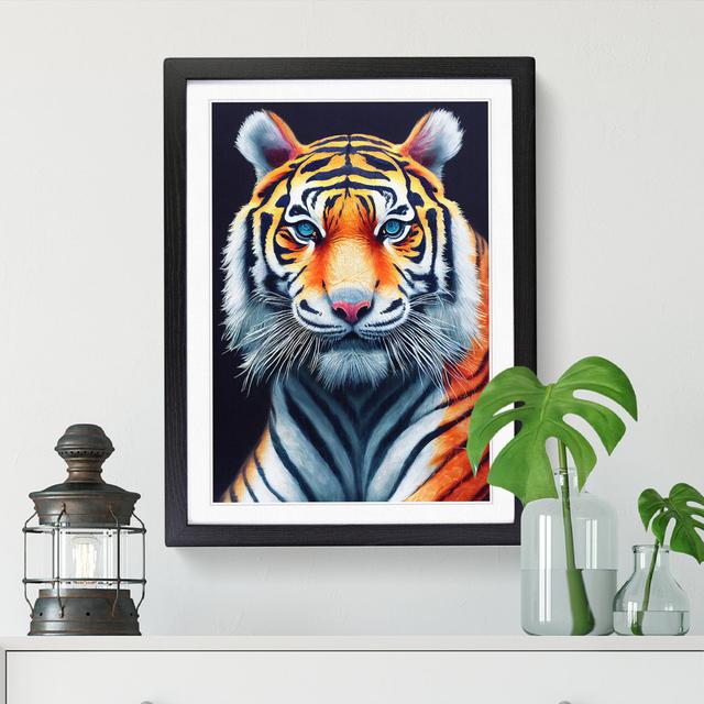 Tiger Portrait Vol.3 - Single Picture Frame Graphic Art Latitude Vive Size: 64cm H x 46cm W x 2cm D, Frame Option: Walnut on Productcaster.