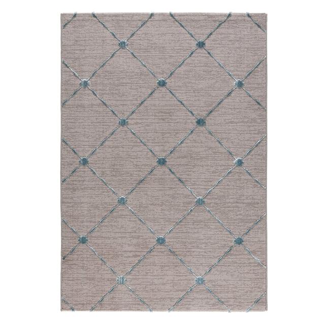 Rug in Grey with Geometric Pattern by Sehrazat, Rug Size: Rectangle 160 x 230cm on Productcaster.