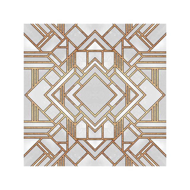 Art Deco I - Graphic Art Print on Canvas Willa Arlo Interiors Frame Option: No Frame, Size: 66.04cm H x 66.04cm W x 3.81cm D on Productcaster.