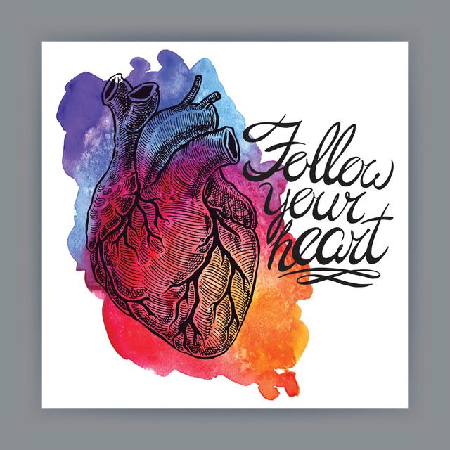 Follow Your Heart von Melazerg - Kunstdrucke auf Leinwand - Wrapped Canvas Brambly Cottage Größe: 91 cm H x 91 cm B on Productcaster.