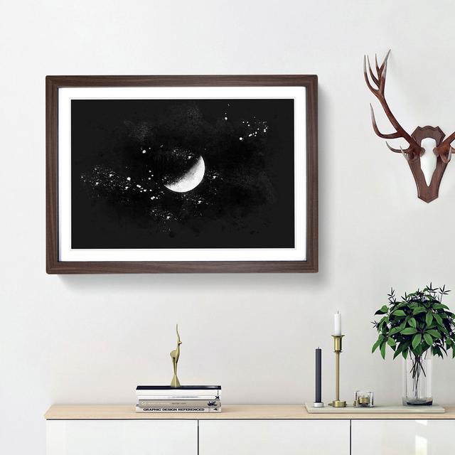 A Half Moon - Picture Frame Graphic Art Print East Urban Home Frame Option: Walnut Framed, Size: 45cm H x 63cm W x 2cm D on Productcaster.