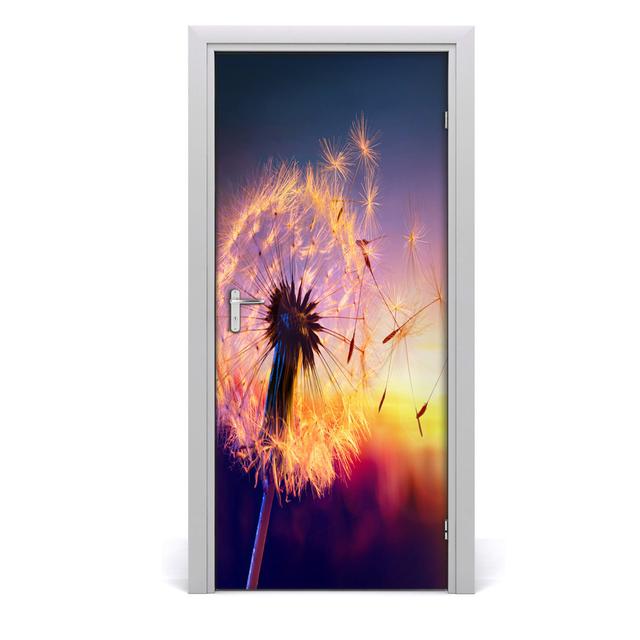 Dandelion Door Sticker East Urban Home Size: 205cm H x 95cm W on Productcaster.