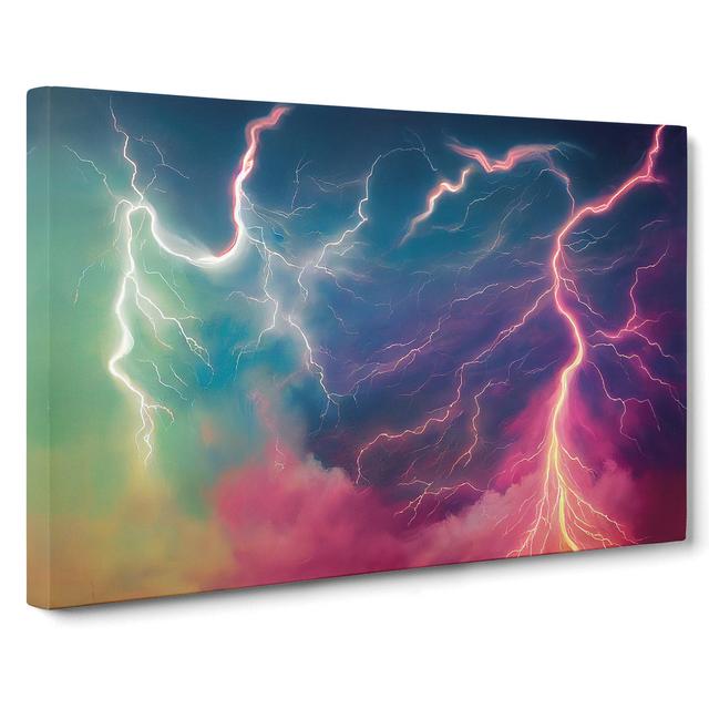 Bewitching Lightning Bolt - Wrapped Canvas Graphic Art Metro Lane Size: 40cm H x 60cm W x 3cm D on Productcaster.