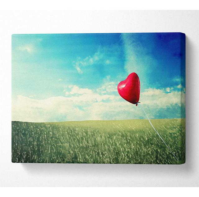 Alone Heart Flying - Wrapped Canvas Art Prints ClassicLiving Size: 66cm H x 106.6cm W x 10cm D on Productcaster.