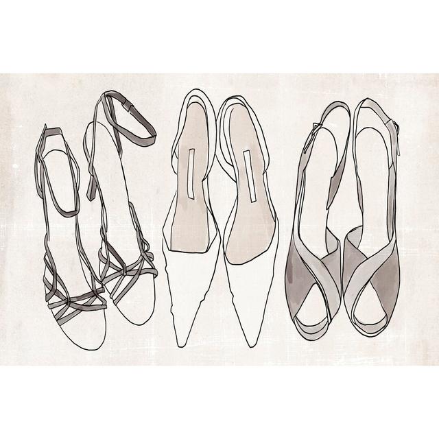 Heels for Days I by Annie Warren - Wrapped Canvas Painting Canora Grey Size: 20cm H x 30cm W on Productcaster.