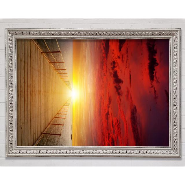 Amazing Sunset Boardwalk - Print Bright Star Size: 118.9cm H x 84.1cm W x 3cm D on Productcaster.