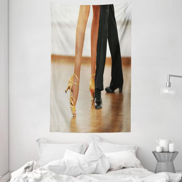 Tapestry, Ballroom Dancer Feet Blurry, Pale Caramel and Multicolor Abakuhaus Maße: 230 cm H x 140 cm B on Productcaster.