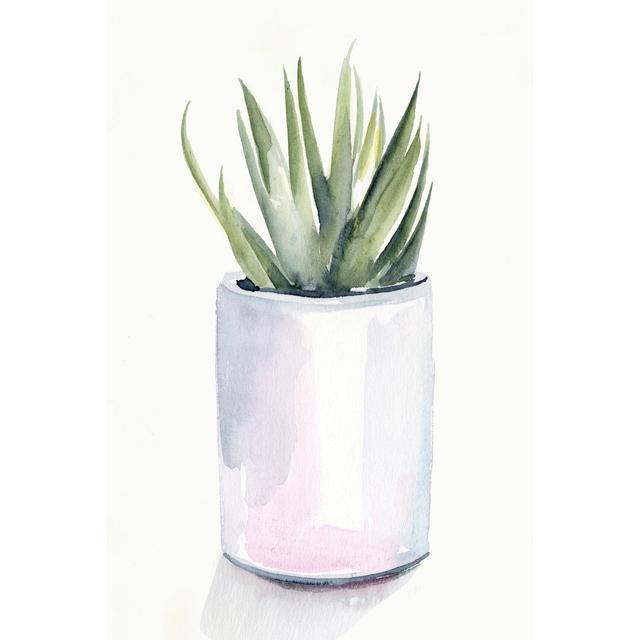 Potted Succulent III by Jennifer Paxton Parker - Wrapped Canvas Painting Marlow Home Co. Size: 122cm H x 81cm W on Productcaster.