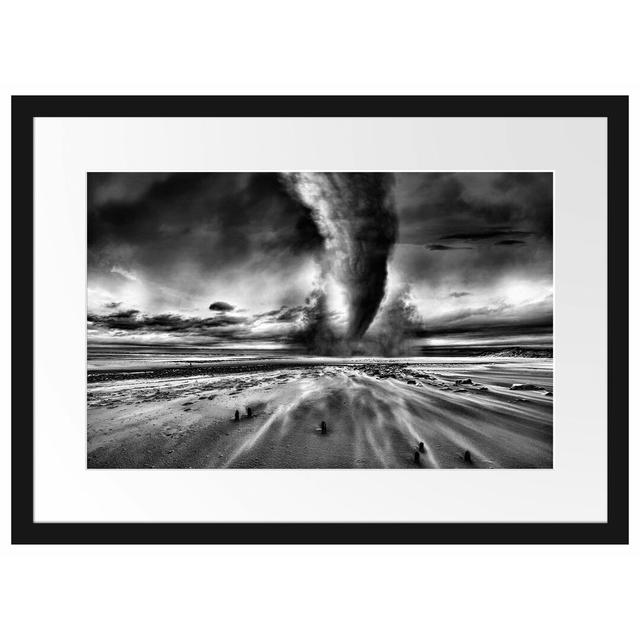 Gerahmtes Poster Dramatischer Tornado East Urban Home Größe: 40 cm H x 55 cm B on Productcaster.