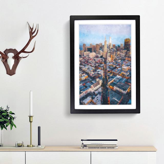 Downtown San Francisco - Picture Frame Painting Print East Urban Home Frame Option: Black Framed, Size: 45cm H x 33cm W x 2cm D on Productcaster.