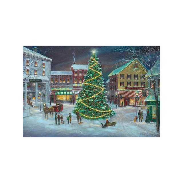 Village Square by Ruane Manning - Wrapped Canvas Painting The Seasonal Aisle Size: 66.04cm H x 101.6cm W x 1.91cm D on Productcaster.