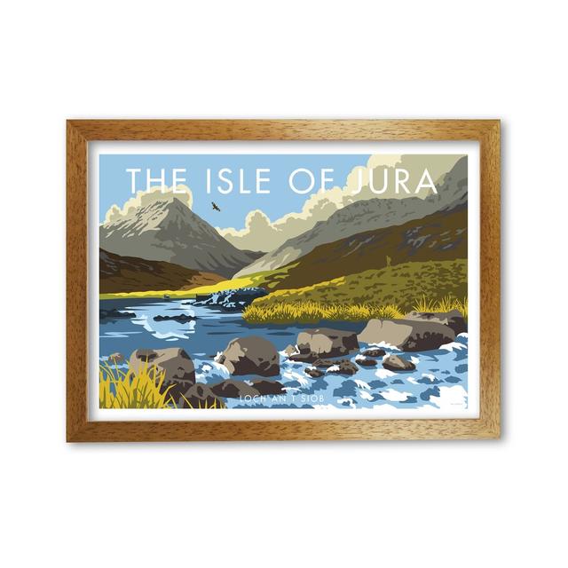 Isle of Jura Loch An T Siob by Stephen Millership - Graphict Art Print on Paper East Urban Home Frame Options: Oak, Size: 42 cm H x 59.4 cm W x 5 cm D on Productcaster.