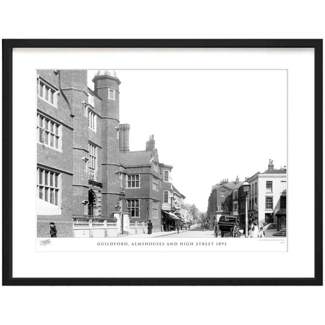 'Guildford, Almshouses and High Street 1895' by Francis Frith - Picture Frame Photograph Print on Paper The Francis Frith Collection Size: 28cm H x 36 on Productcaster.