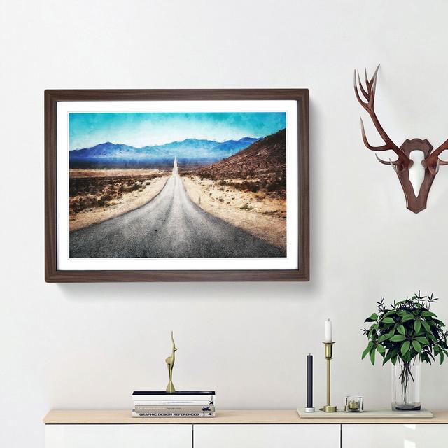 Death Valley in the Mojave Desert - Picture Frame Graphic Art Print East Urban Home Size: 24cm H x 33cm W x 2cm D, Frame Option: Walnut Framed on Productcaster.