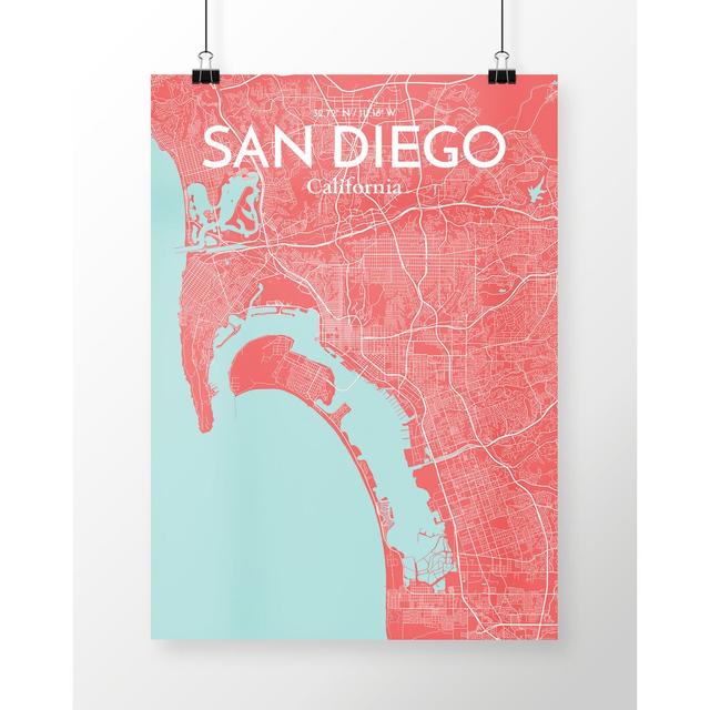 San Diego - No Frame Print East Urban Home Size: 50.8cm H x 40.6cm W x 0.13cm D on Productcaster.