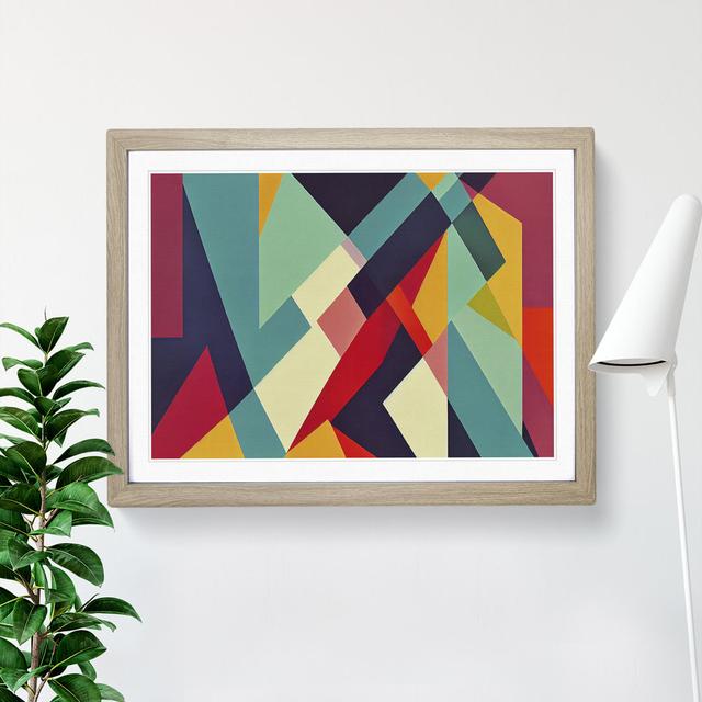 Abstract Art Vol.3 - Picture Frame Painting Metro Lane Frame Colour: Oak, Size: 34cm H x 46cm W x 2cm D on Productcaster.