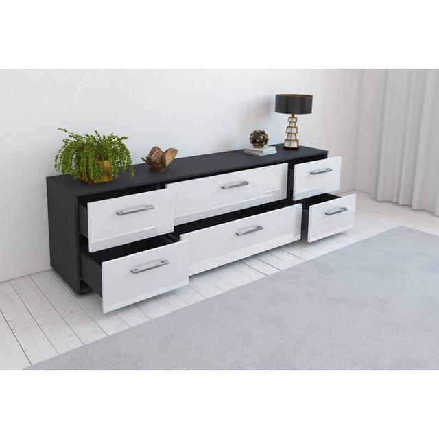 Bentzy TV Stand for TVs up to 60 Brayden Studio Colour: White/Anthracite on Productcaster.