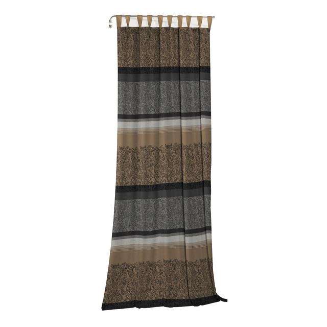 Lott Tab Top Room Darkening Single Curtain Latitude Run Curtain Colour: Grey/Brown, Size: 245cm H x 132cm W on Productcaster.