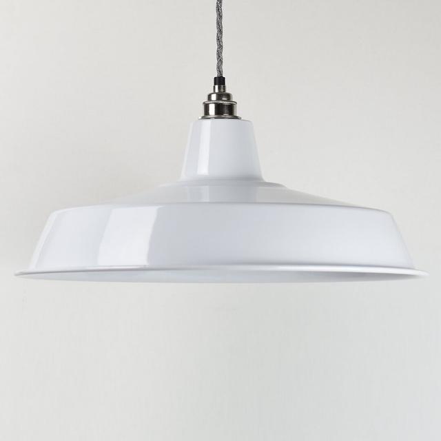 45cm Metal Bowl Lamp Shade Williston Forge Finish/Colour: White on Productcaster.