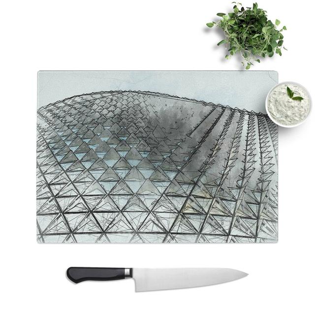 Tempered Glass Architecture Sketch Vol.16 Chopping Board East Urban Home Size: 39 cm W x 28.5 cm L on Productcaster.