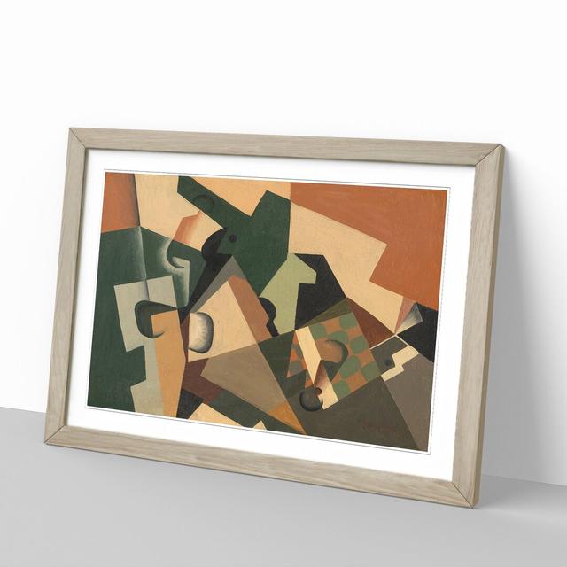 Glass and Checkerboard by Juan Gris - Picture Frame Painting East Urban Home Size: 27cm H x 36cm W x 2cm D, Frame Option: Oak Framed on Productcaster.