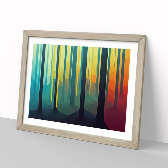 Brilliant Abstract Forest - Picture Frame Graphic Art Metro Lane Size: 34cm H x 46cm W x 2cm D, Frame Colour: Oak Framed on Productcaster.