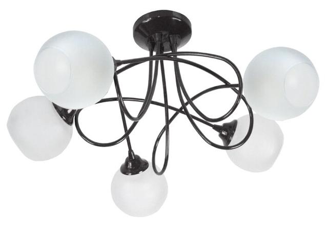 Jaylen 5-Light Semi Flush Mount Latitude Run Fixture Finish: Black on Productcaster.