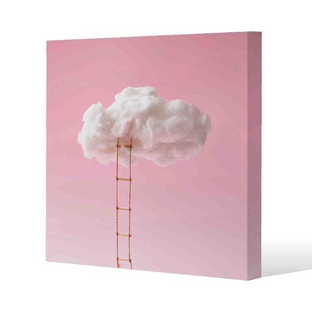 Ladder to the Cotton Clouds - Wrapped Canvas Art Prints Latitude Run Size: 46cm H x 46cm W x 4cm D on Productcaster.