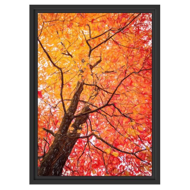 Gerahmtes Wandbild Feurige Herbstblätter East Urban Home Größe: 55 cm H x 40 cm B on Productcaster.