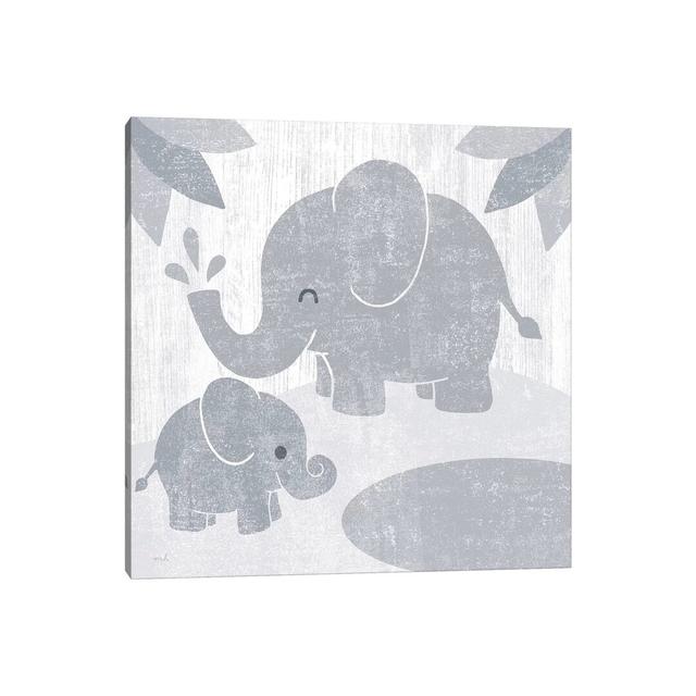 Safari Fun Elephant Grey No Border by Moira Hershey - Wrapped Canvas Print Isabelle & Max Size: 45.72cm H x 45.72cm W x 1.9cm D on Productcaster.