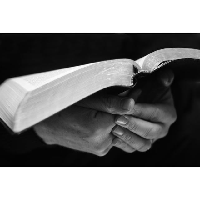 Male Hands Holding A Book - The Bible. 17 Stories Size: 30cm H x 46cm W x 3.8 cm D on Productcaster.