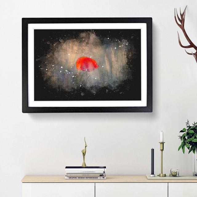 Red Poppy Flower - Picture Frame Graphic Art East Urban Home Frame Option: Black Framed, Size: 62cm H x 87cm W x 2cm D on Productcaster.